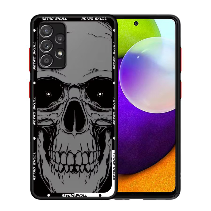 Handyhülle mit Skelettschädel Design für Samsung Galaxy A-Serie in Schwarz - Bild 3