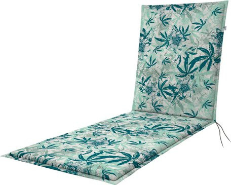 DOPPLER Gartenmöbelauflage Living in Blau aus Polyester und Baumwolle, Breite: 60 cm, Länge: 195 cm - Bild 1