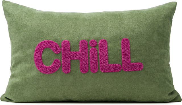 Kissenhülle CHILL von Gozze in Grün oder Pink aus Polyester - Bild 1