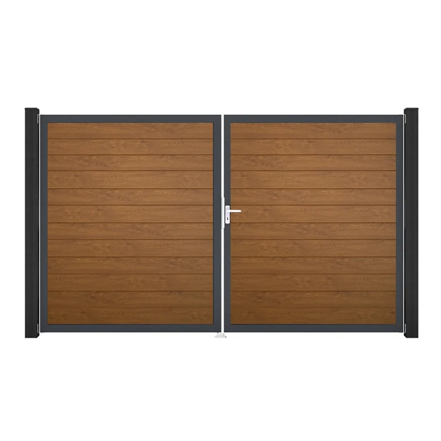 GroJa Tor Basicline Schmal 2-flügelig Golden Oak Rahmen B: 306 cm, H: 180 cm DIN Rechts - Bild 2