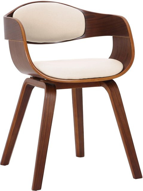 CLP Esszimmerstuhl Kingston mit ergonomischer gepolsterter umlaufender Rückenlehne, Kunstlederbezug und Holzgestell, belastbar bis 150 kg - Bild 1