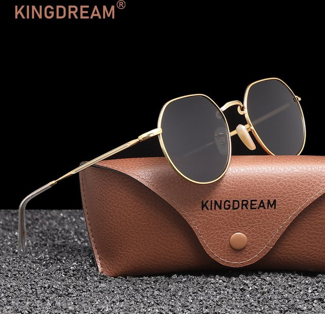 KINGDREAM Sonnenbrille, Unisex, Vollrand, hexagonal, Metall - Bild 1