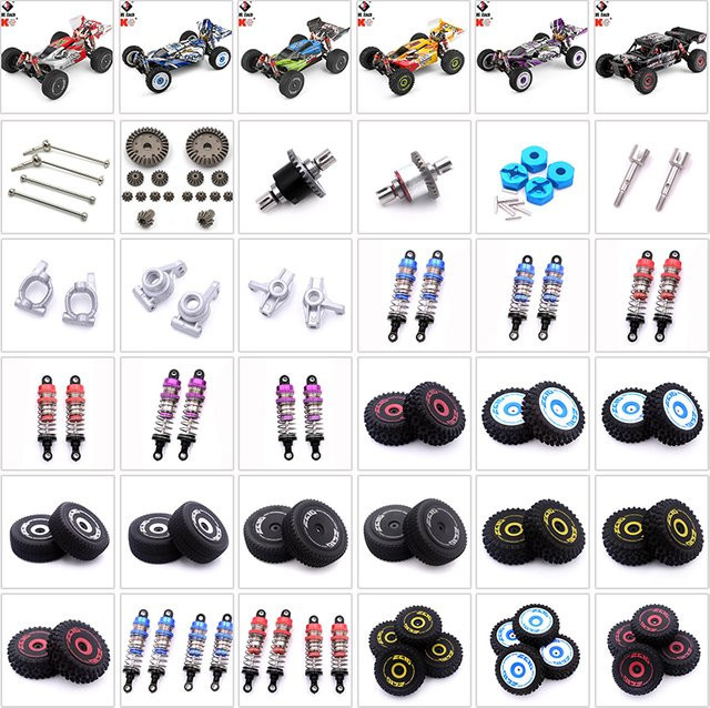 WLtoys Ersatzteile, Stoßdämpfer, Reifen, Differential, Getriebewelle, Lenkungskopf - Bild 1