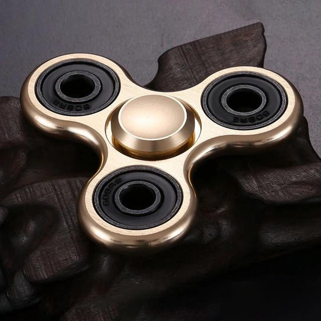 Fidget Spinner Metalllegierung R188, Handspinner, gold - Bild 1