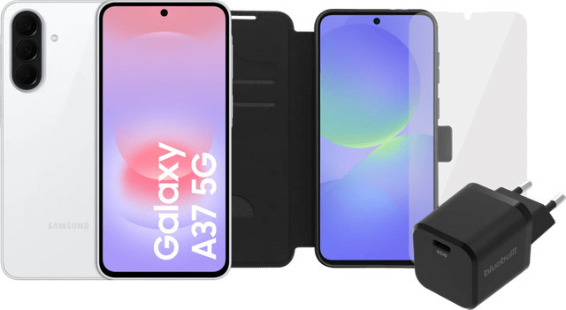 Samsung Galaxy A37 5G Smartphone mit 256 GB Speicher in Weiß und Zubehörset - Bild 1