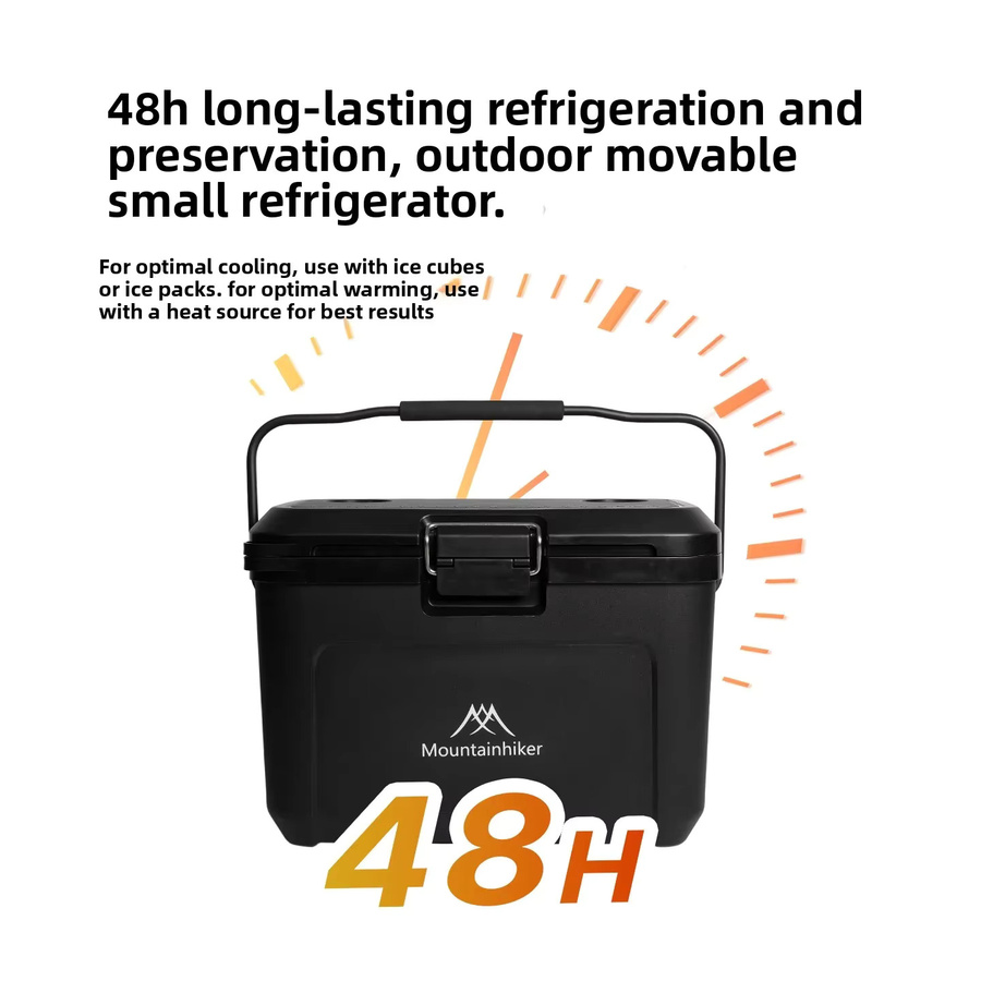 Mountainhiker Dual-Purpose Isolierbox 25L Tragbare Kühlbox für Outdoor, Camping und Auto in Schwarz - Bild 2