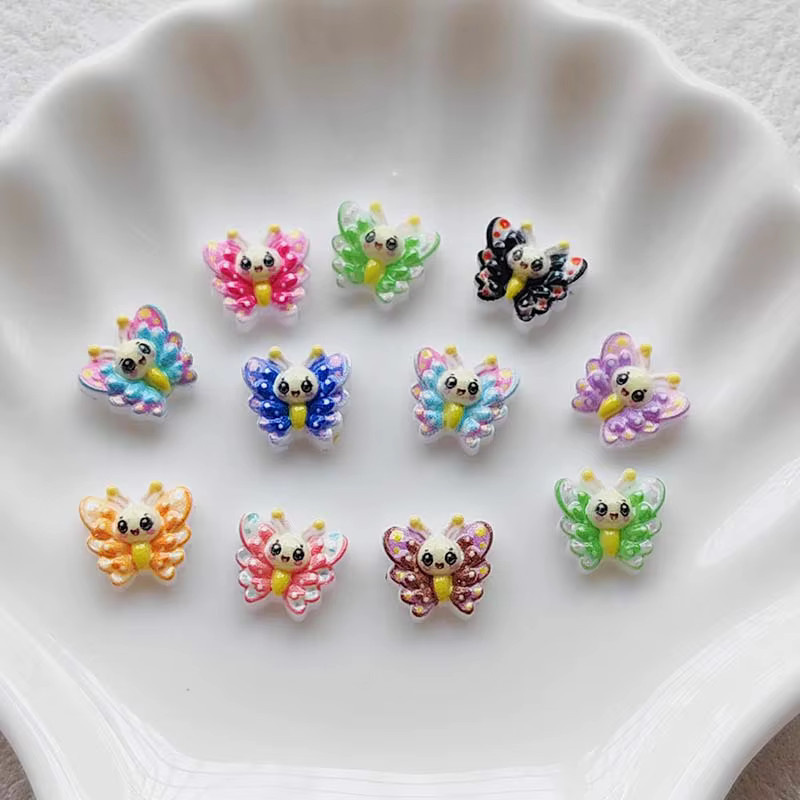 50 Mini-Bienen-Strasssteine aus Kunstharz in Multicolour für Nagelkunst, Scrapbooking und DIY-Bastelarbeiten - Bild 1