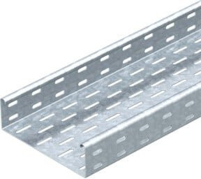 OBO Bettermann Kabelrinne SKS 630 FS in Silber, H: 6,0 cm, B: 30,0 cm, L: 3 m - Bild 1