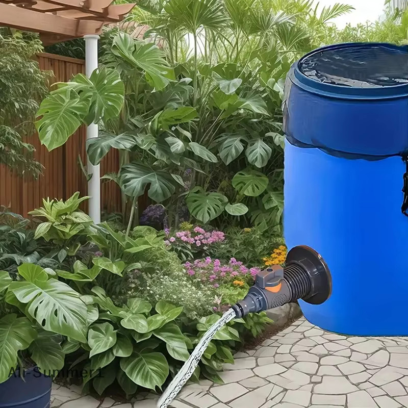 Wassertank-Anschluss mit sechs Punkten und Schaltventil für Gartenbewässerungsrohre und Wartungskupplung - Bild 4