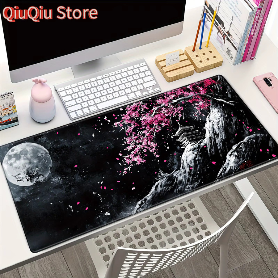 Potdemiel XXL-Schreibtischunterlage mit Kirschblüten-Design in Multicolour - Bild 2