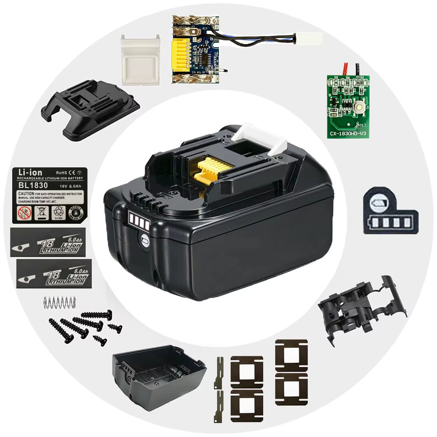 Makita BL1860B Li-Ion Batterie Schutzplatine PCBA mit LED Batterieanzeige in Schwarz - Bild 2