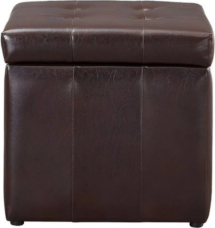 Sitzhocker Serafino von Vente-unique in Schokobraun, Durchmesser: 49 cm