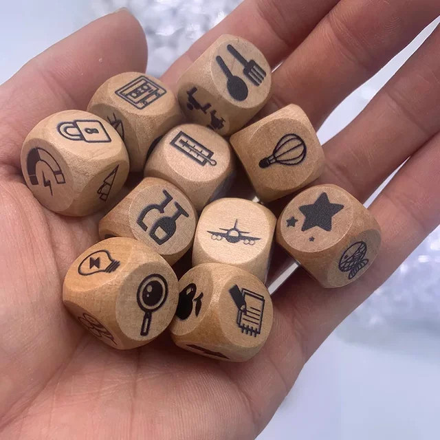 Bobarbry Holz Würfel Puzzle, 10-teiliges Set, mit Tasche - Bild 1