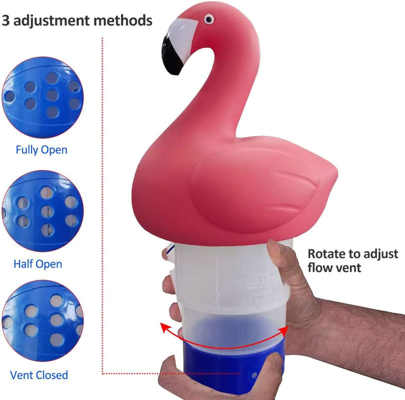 Flamingo Pool-Chlor-Schwimmer aus PVC als Chlor-Spender zur Reinigung deines Schwimmbadwassers - Bild 4