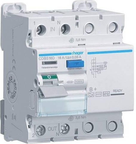 Hager CDB516D FI-Schutzschalter 16A 230V - Bild 1