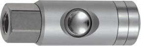 Riegler Druckknopf-Sicherheitskupplung NW 5,5, drehbar, Aluminium, Farbe: Silber, G 1/4 IG - Bild 1