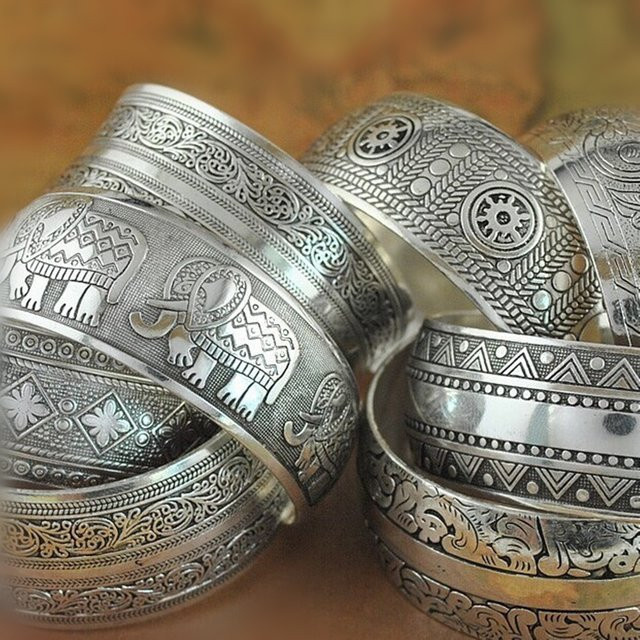 hengcreation Manschettenarmband, Silber, Vintage, Damen - Bild 1