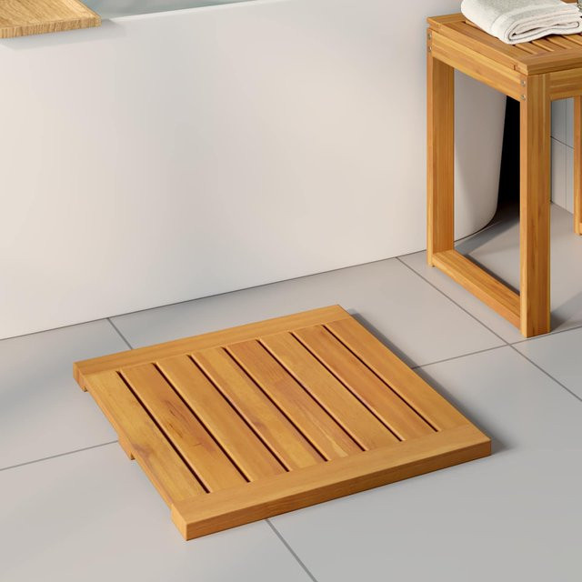 Badezimmerteppich Yiwydaa in Braun mit Holzoptik, B/B: 50 x 50 cm - Bild 1