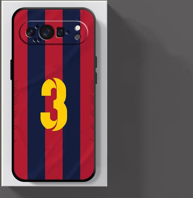 Handyhülle mit Fußball-Nummern Design für Google Pixel 9, 9 Pro, 8, 7, 6 und weitere Modelle in Schwarz und Multicolour - Bild 1
