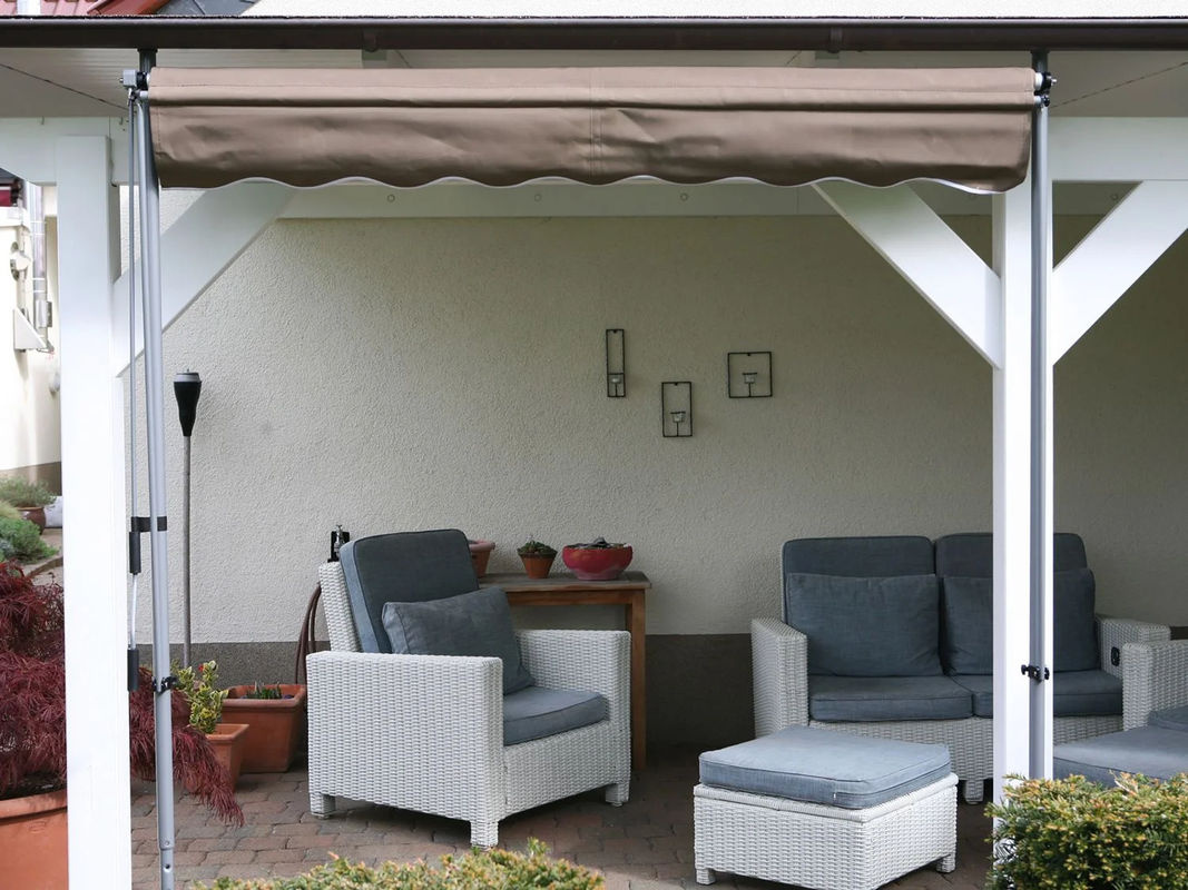 GRASEKAMP Klemmmarkise mit Kurbelantrieb in Taupe, B: 200 cm, T: 130 cm - Bild 2