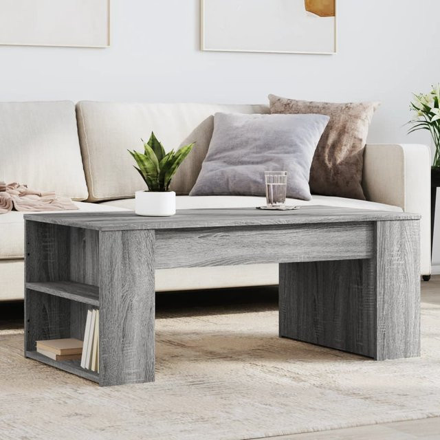 vidaXL Couchtisch aus Holzwerkstoff in Grau, B/T/H: 102 x 55 x 42 cm - Bild 3