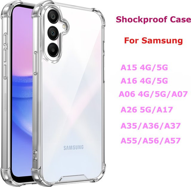 Stoßfeste transparente Handyhülle für Samsung Galaxy A-Serie in Transparent - Bild 1