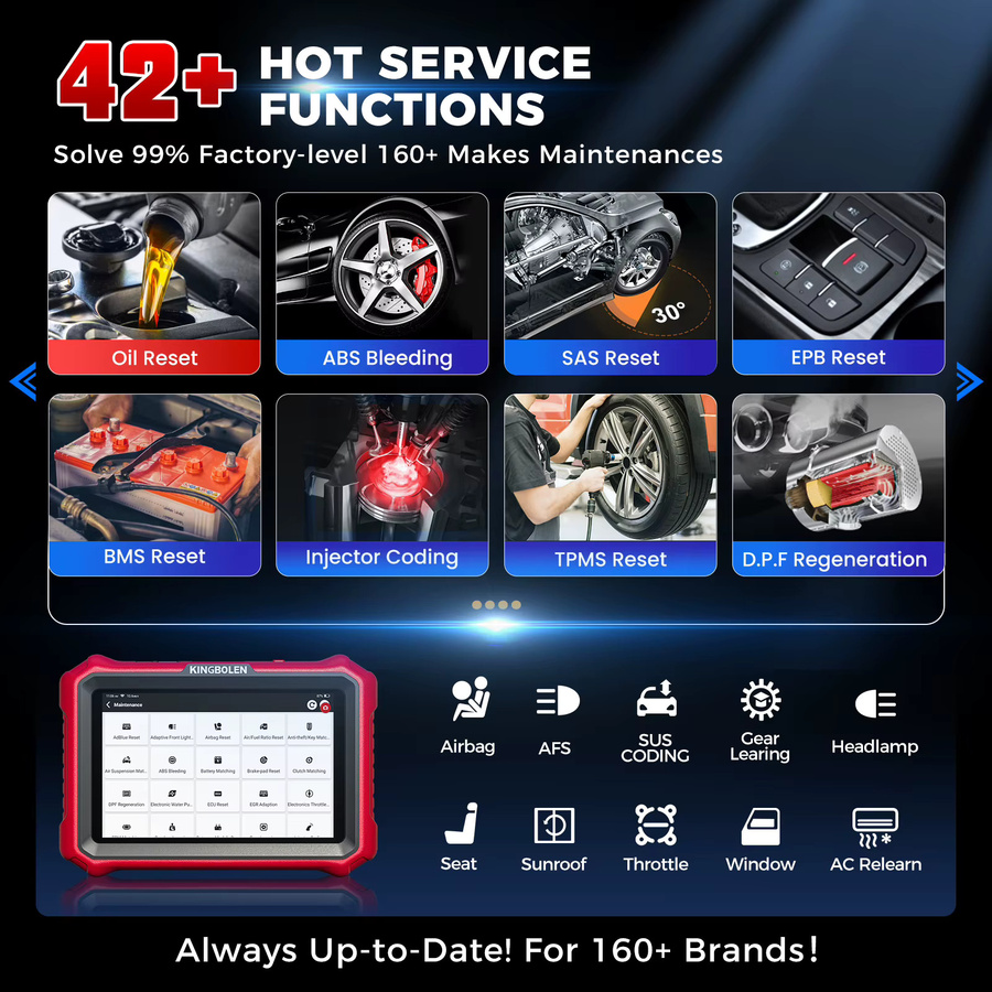KINGBOLEN K8 PRO All System Bidirektionales OBD2-Diagnosetool mit 34 Reset-Funktionen, ECU-Codierung, FCA CAN FD & DOIP - Bild 5