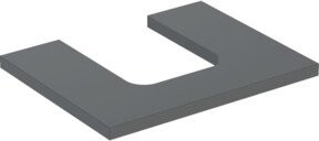 Geberit Waschtisch-Platte One Countertop, Farbe: Grau, B/T/H: 60 x 47 x 3 cm - Bild 1