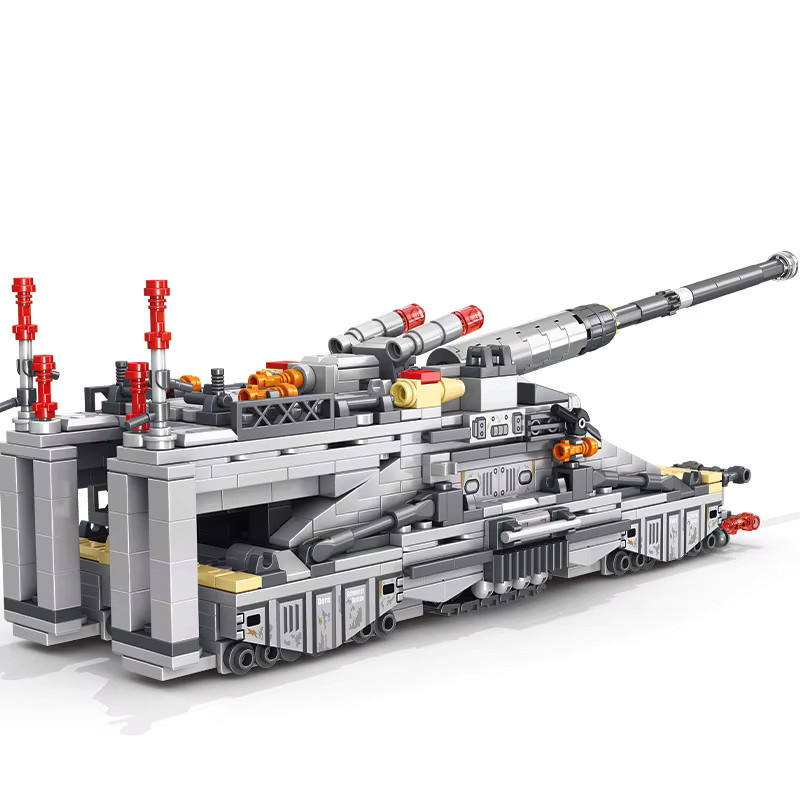 BXA Militärisches MOC Schwerer Gustav, Bausatz, 853 Teile - Bild 3