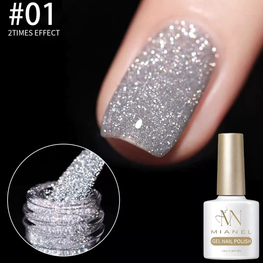 MIANEL NAIL Nagellack Gel, Weinrot, Schimmernd, 10 ml - Bild 3
