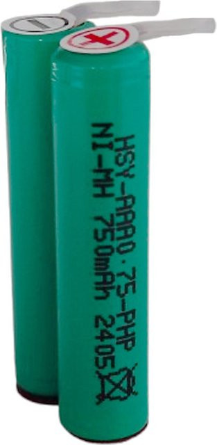 Hsy-aaa Akku 2,4 V 750 mAh Ni-MH Batterie für Philips Elektrorasierer S5081 S5090 S5095 YS534 YS536 QC5130 QC5115 QC5120 in Grün - Bild 1