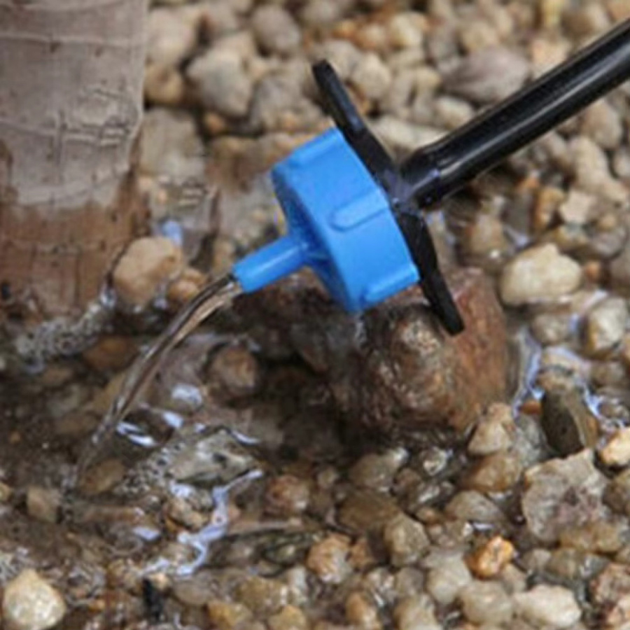 Shunmaii 100 Stück Druckkompensierende Tropfer in Blau für dein Gartenbewässerungssystem - Bild 3