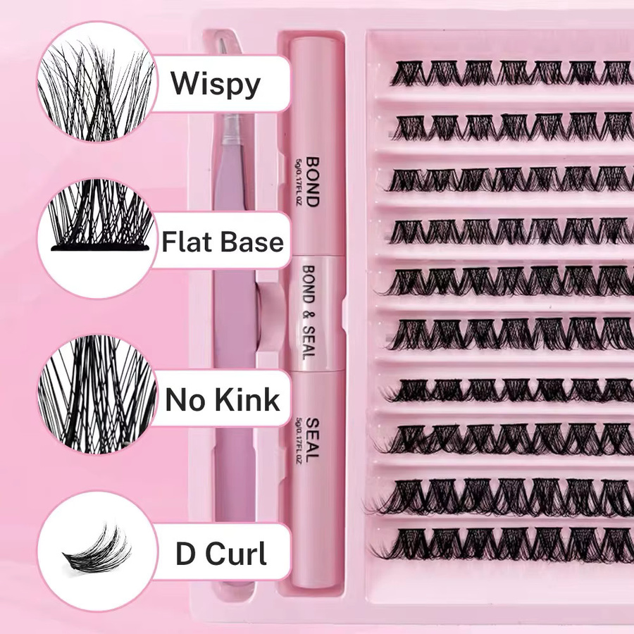 Wimpernverlängerungs-Set, C-Curl 8–16 mm, Black, Unisex - Bild 4