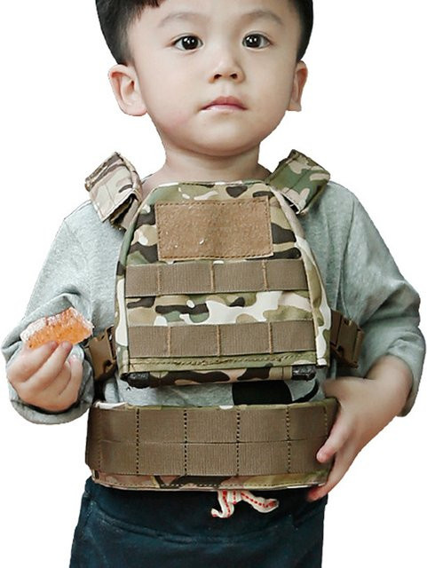KOLINLOV Taktische Kinder Weste, Set, MOLLE Quick Release - Bild 1