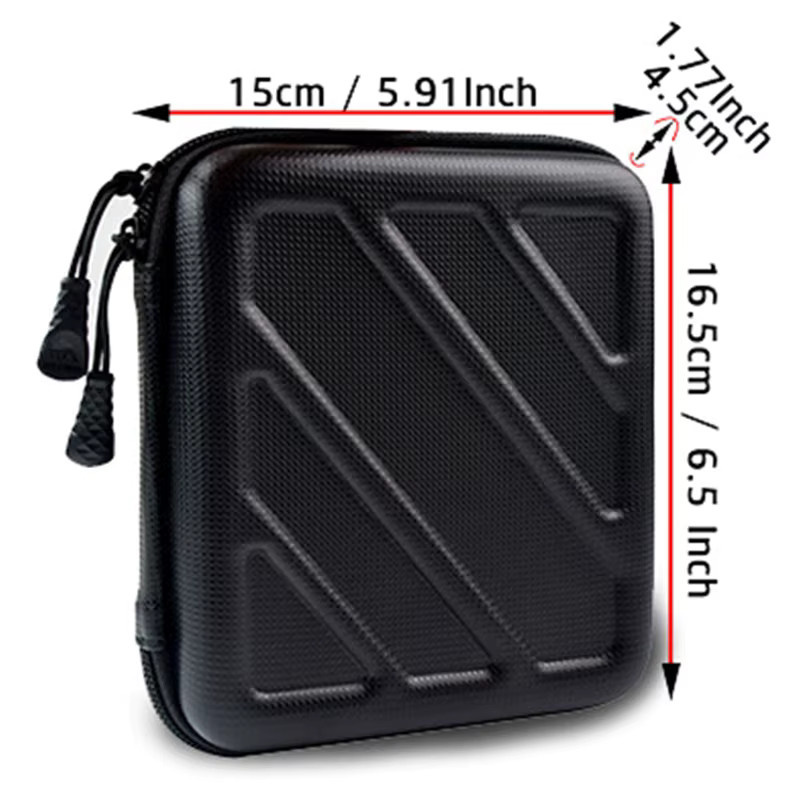 Otmagelu Elektronische digitale Produkt Aufbewahrungstasche in Schwarz für Home und Travel mit Zip-Lock und EVA-Schutzhülle für Datenkabel und Ladegeräte - Bild 4