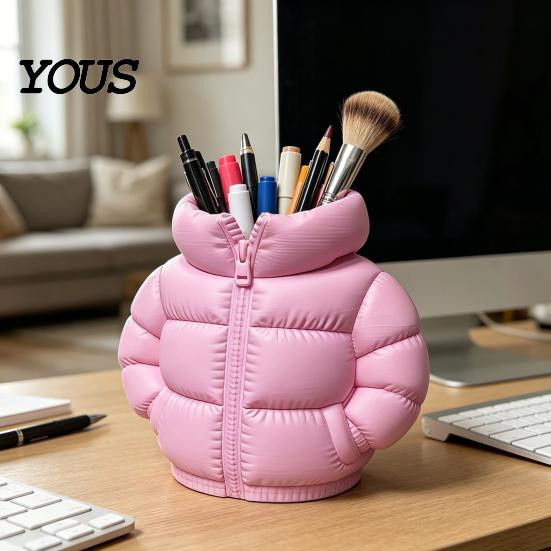 Kreativer Stifthalter in Pufferjacken-Design als 3D-gedruckter Schreibtisch-Organizer aus Kunststoff für Büro und Zuhause - Bild 2
