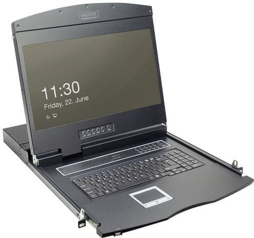 Digitus DS-72211-5CH KVM-Konsole VGA 1366 x 768 Pixel in Schwarz - Bild 1
