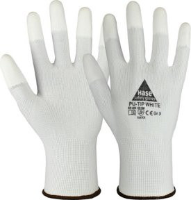Hase Montagehandschuh PU-Tip-White aus Polyester in Weiß, Größe 10 - Bild 1