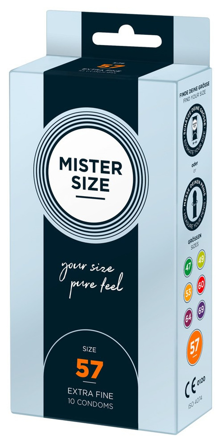 Mister Size Kondome, transparent, hauchdünn, feucht, 57 mm, Unisex - Bild 2