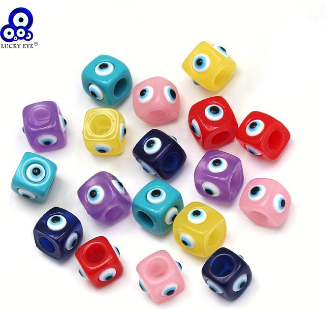 Lucky Eye Spacer Perlen, Harz, Bunt, Unisex - Bild 1