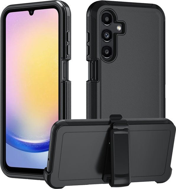 Defender Handyhülle im OTT-Stil für Samsung Galaxy A57 A37 A27 A17 A07 A56 A36 A26 A16 A06 A55 A35 A25 A15 A05S 4G 5G mit Gürtelclip in Schwarz, Blau und Grün - Bild 1