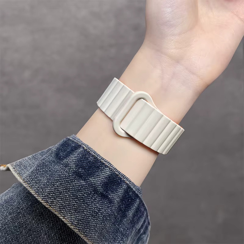 NEY Uhrenarmband Sport-Loop, Silikon, Weiß, Unisex - Bild 4