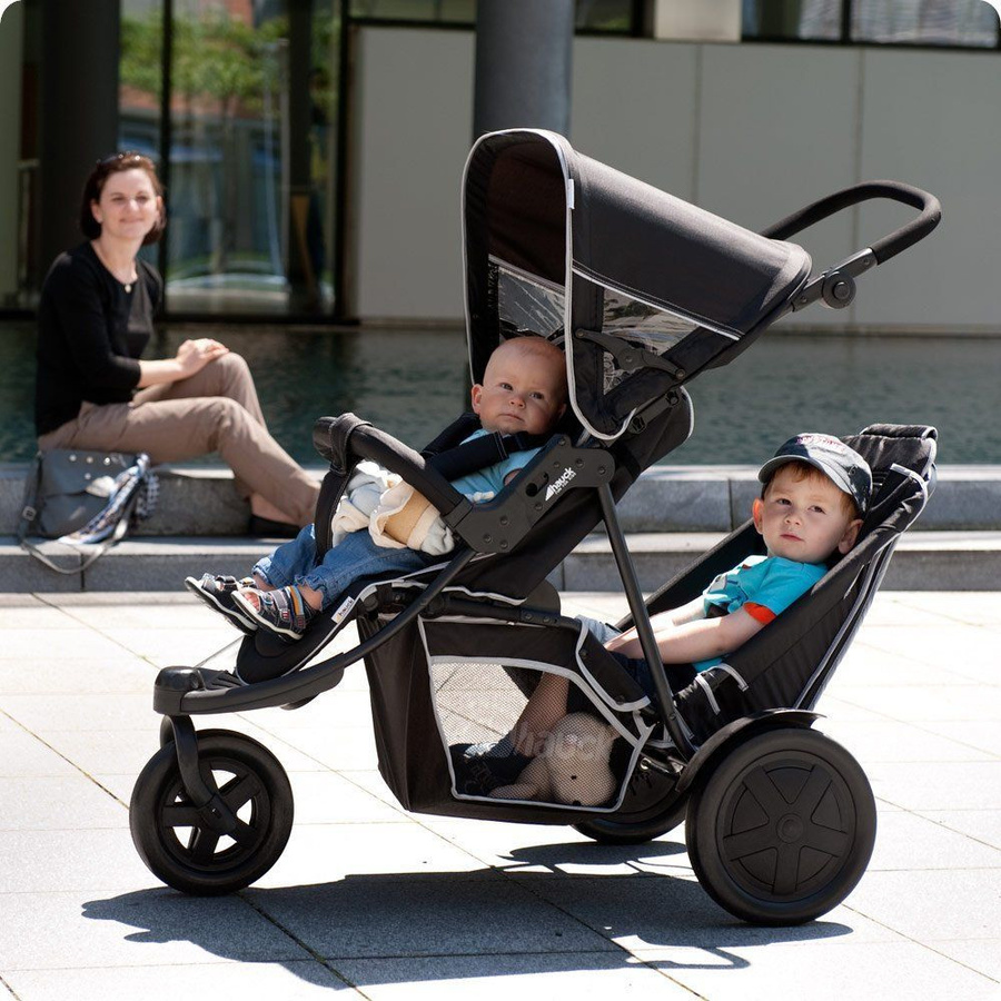 Hauck Geschwisterwagen Freerider Sport-Jogger in Black mit Federung und verstellbarem Griff - Bild 5