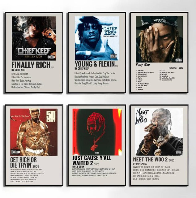 Wasserfester Chief Keef Musik Poster Aufkleber für Wohnzimmer und Schlafzimmer, Mehrfarbig, 15 x 15 cm - Bild 1