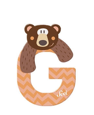 Sevi Holzbuchstabe Buchstabe G Grizzlybär - Bild 1