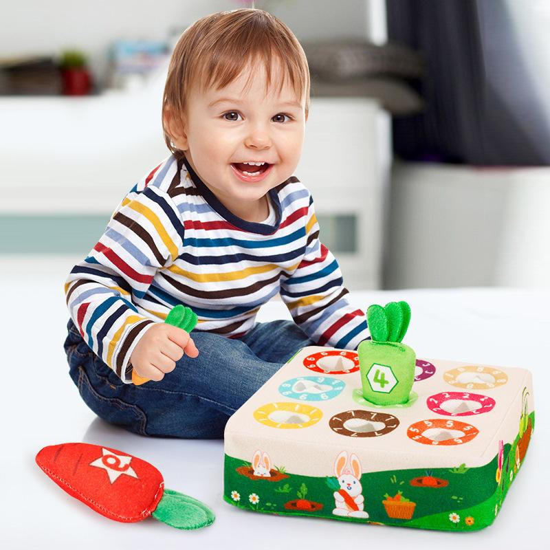 Linyi toy Radieschen Montessori Spielzeug aus Baumwolle grün - Bild 3