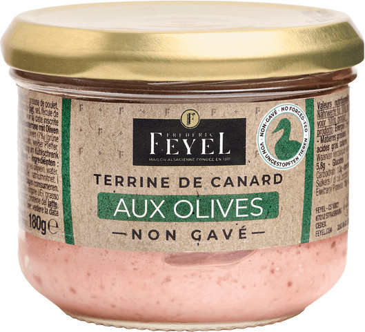 Maison Feyel Ententerrine mit Oliven 180 g - Bild 1