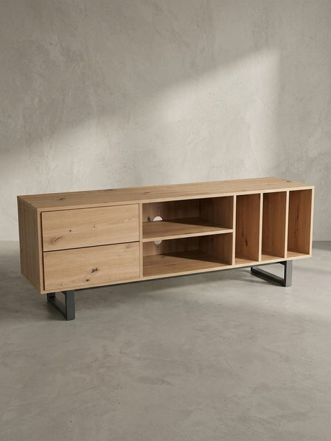 Modernes TV-Lowboard von KADIMA DESIGN in Eiche-Dekor, Braun, B/T/H: 150 x 40 x 55 cm - Bild 1