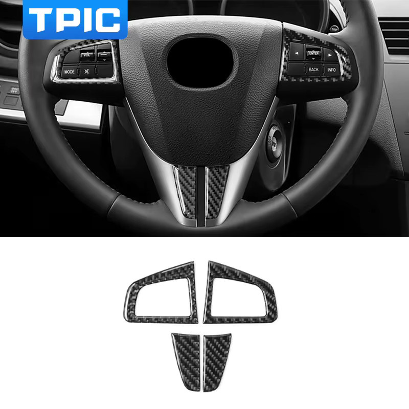 BetterHumz Carbon Fiber Lenkrad Panel Abdeckung Trim Aufkleber für Mazda 3 Axela 2010-2013 in Schwarz - Bild 2