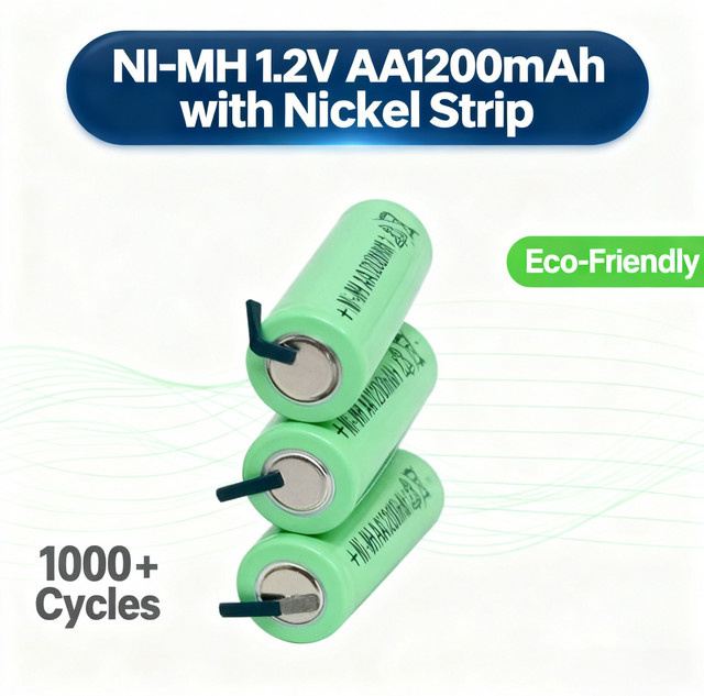 Lerp AA Ni-MH Akku 1,2V 1200mAh mit Anschlussflanschen in Grün - Bild 1